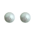 Aqua Pearl Like Round Stud Earrings In Four Graduated Sizes view 5