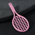 Painted Metal Tennis Racket Charm Pendants Hollow Head Ten Colors view 4