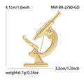 Polished Alloy Microscope Brooch Gold and Silver Tone view 5