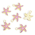 Colorful Enamel Starfish Jewelry Components For DIY Earrings And Bracelets Charms view 12