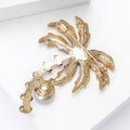 Crystal Palm Tree Brooch With Faux Pearl Coconut for Jackets Scarves and Lapels view 4