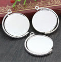 Rotating Double Sided Round Pendant Settings in Eight Finishes view 12