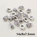 Antique Silver Tone Three Way Large Hole Connector Beads view 11