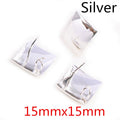 Polished Geometric Earring Post Components in Three Finishes view 10