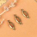Antique Bronze Alloy Double-Hole Connector for Bracelets and Necklaces