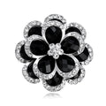 Black Flower Metal Brooch Pin for Jackets and Lapels view 1