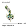 Crystal Fox Brooch In 4 Styles With Polished Metal Details view 7