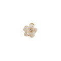 Champagne Clear Flower Mini Hair Claw With Layered Petals view 5