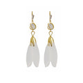 Petal and Round Accent Long Statement Drop Earrings view 6