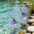 Realistic Molded Flower Drop Earrings in Twelve Botanical Designs view 6