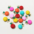 Gold Tone Enamel Apple Charms in Seven Color Styles view 11