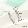 Clear Stone Ear Climber Crawler Earrings Three Tones view 5