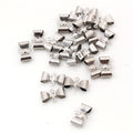 Small Bow Stainless Steel Connectors in a Silver Tone view 5