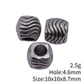 Wave Large-Hole Bead In Antique Gold And Antique Silver For Jewelry Making view 5
