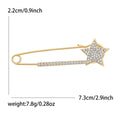 Crystal Star Safety Pin Brooch In 2 Color Variants view 4