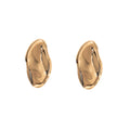 Gold and Silver Irregular Mirror Finish Large Stud Earrings view 5
