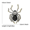 Rhinestone Spider Brooch Halloween Crystal Insect Pin view 5
