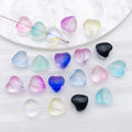 Transparent 8mm Glass Heart Beads in Ten Individual Colors view 3