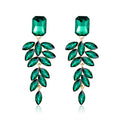 Gold Tone Champagne Leaf Drop Tassel Four Designs Metal Dangle Earrings view 5