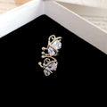 Silver Crystal Floral And Bow Ear Cuffs Four Styles view 4