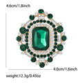 Rectangular Crystal Halo Brooch in Four Colors for Jackets Scarves and Lapels view 7