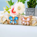Crystal Butterfly Keychains in Blue and Pink plus Assorted Option view 2