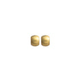 Brushed Gold Rounded Square Geometric Small Stud Earrings view 5