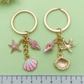 Starfish, Conch and Shell Charm Keychains in 31 Pictured Variations for Bags and Keys view 3