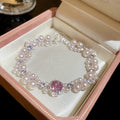 Assorted Pearl Zirconia Silver Bracelets Fifteen Designs view 9