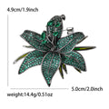 Layered Crystal Flower Brooch in Three Rich Colors view 5
