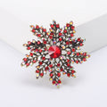 Leaf Burst Snowflake Brooch Large Center Stone Four Styles view 4
