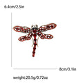 Colorful Crystal Dragonfly Brooch With Faceted Crystals And Polished Metal Details view 9