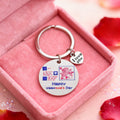 Happy Valentine's Day Cupid Keychain With I Love You Heart Charm view 3
