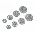 Hammered Round Metal Discs in Gold and Steel Finish Sizes view 7