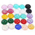 Round Textured Resin Crystal Cluster Flatbacks in 13 Colors view 5
