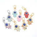 Enamel Hamsa Evil Eye Lobster Clasp Keychain 8 Styles view 5