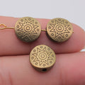 Sunburst Coin Beads in Three Antique Metal Finishes view 5