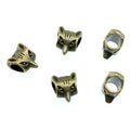 Fox Head Large Hole Bead in Antique Silver Jewelry Making Component view 5