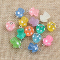 Polka Dot Mushroom Resin Charms in a Colorful Random Mix view 2