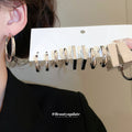 Geometric Metal Hoop Earring Sets Six Pairs Gold Or Silver view 4