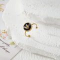 Gold Open Dried Flower Resin Cabochon Rings Eleven Styles view 4