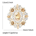 Large Oval Court Crystal Brooch in Six Jewel Tone Colorways view 8
