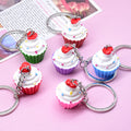 Resin Cupcake Heart Topping Keychains Six Color Wrappers view 1