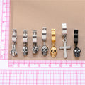 Skull Cross and Hand Single Huggie Drop Earrings in Seven Designs view 4