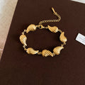 Gold Tone Charm Link Bracelets Hearts Shells Butterflies view 9
