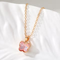 Gold Tone Crystal Butterfly Pendant Necklaces in Five Colors view 3