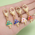 Mushroom Charms With Heart Lobster Clasps, Two Four-Piece Sets view 2