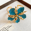 Teal Flower Cuff