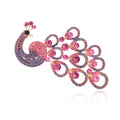 Peacock Crystal Two Designs Metal Brooch Pin for Jackets and Lapels view 6