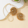 Gold Bead Nautilus Shell Charm Pendant Cream Cord Necklace view 3